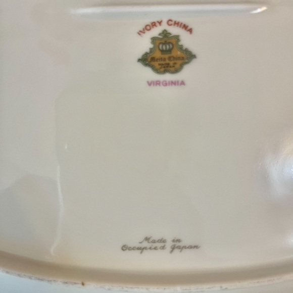Ivory China Meito "Virginia" Made In Occupied Japan Platter Plate White 11x17” - Picture 5 of 5